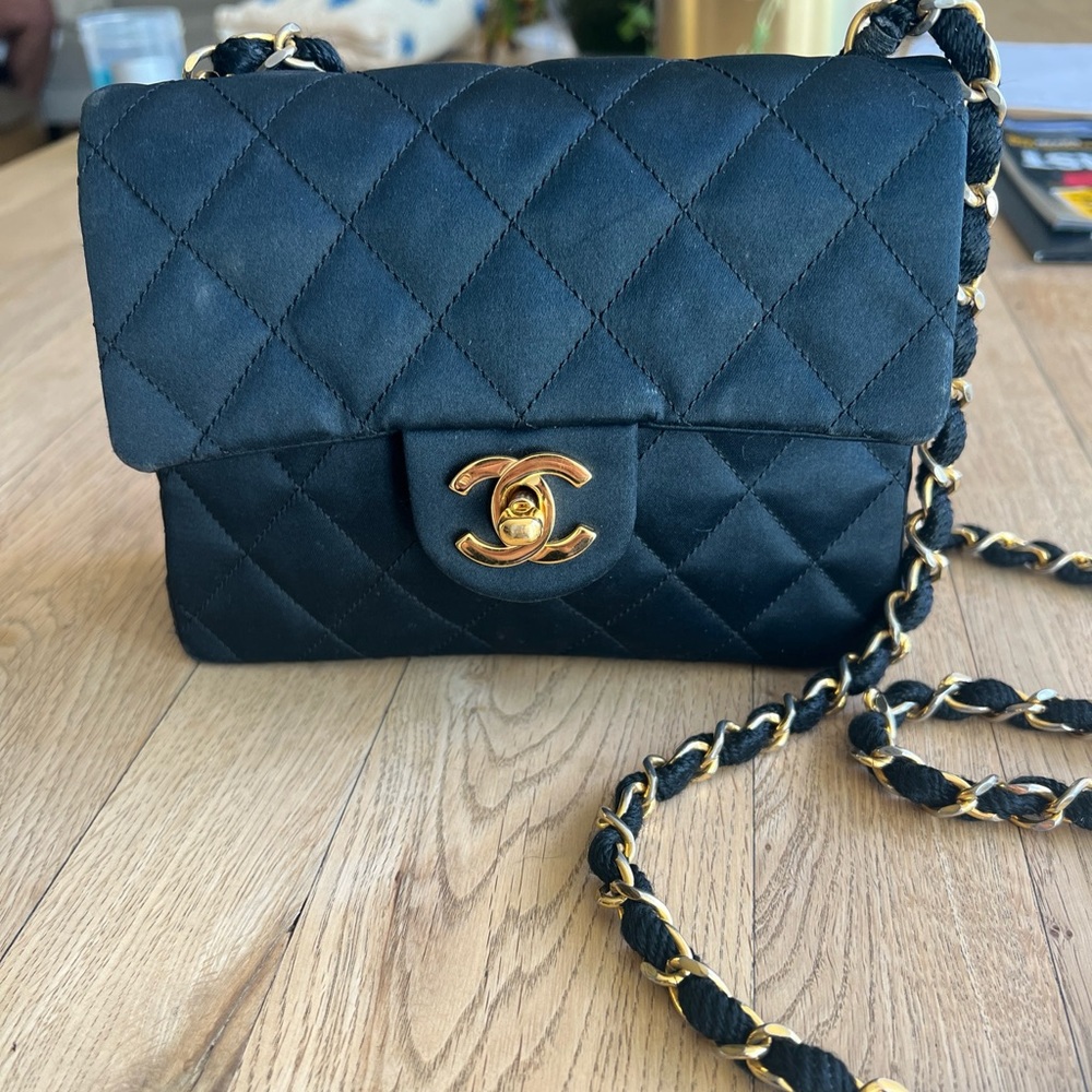 Vintage Chanel Satin Bag